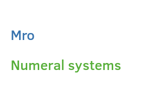 Mro numeral systems